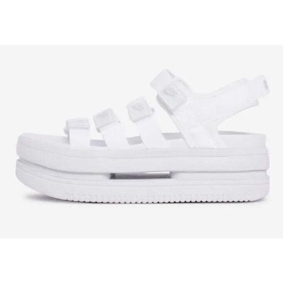 Nike DH0224-100 Women’s Sz 11 Icon Classic 4 Strap Platform White Sandals $110 - Picture 6 of 14